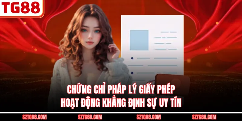 Chứng chỉ pháp lý giấy phép hoạt động khẳng định sự uy tín